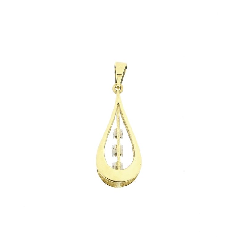 Image 6 of Gold pendant with diamond; 0.03 ct.