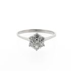 Image 3 of White gold entourage ring with diamond | 0.35 ct.