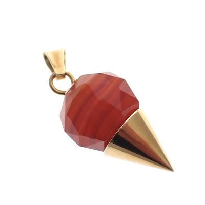 Image 1 of Gold pendant with carnelian