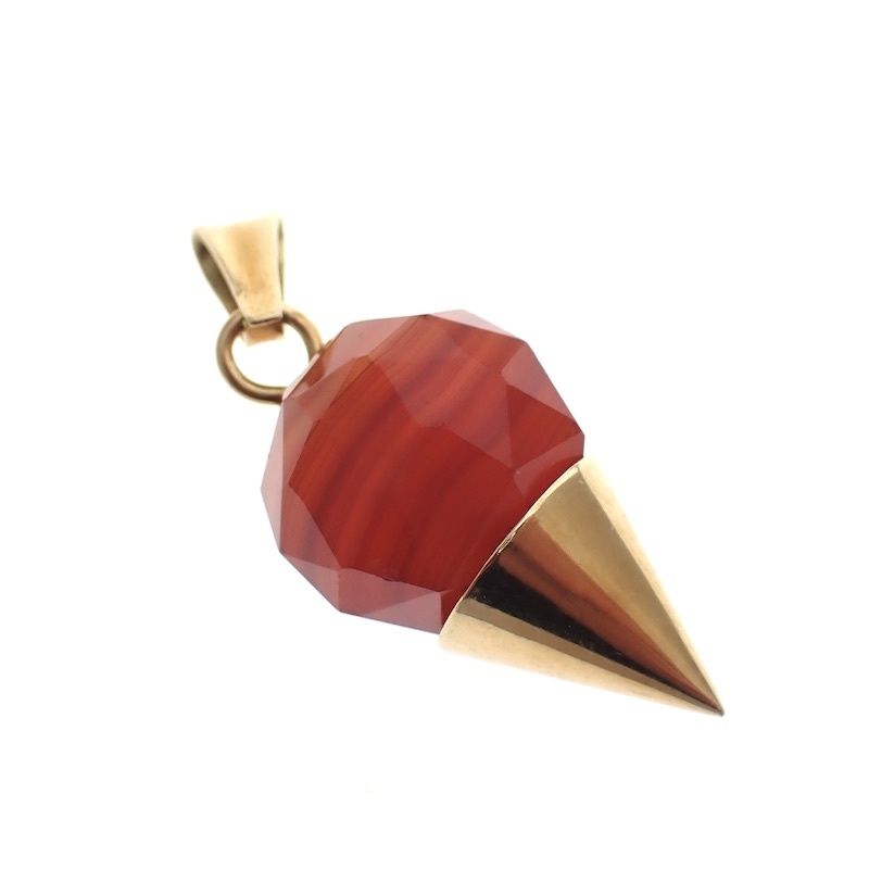 Image 1 of Gold pendant with carnelian