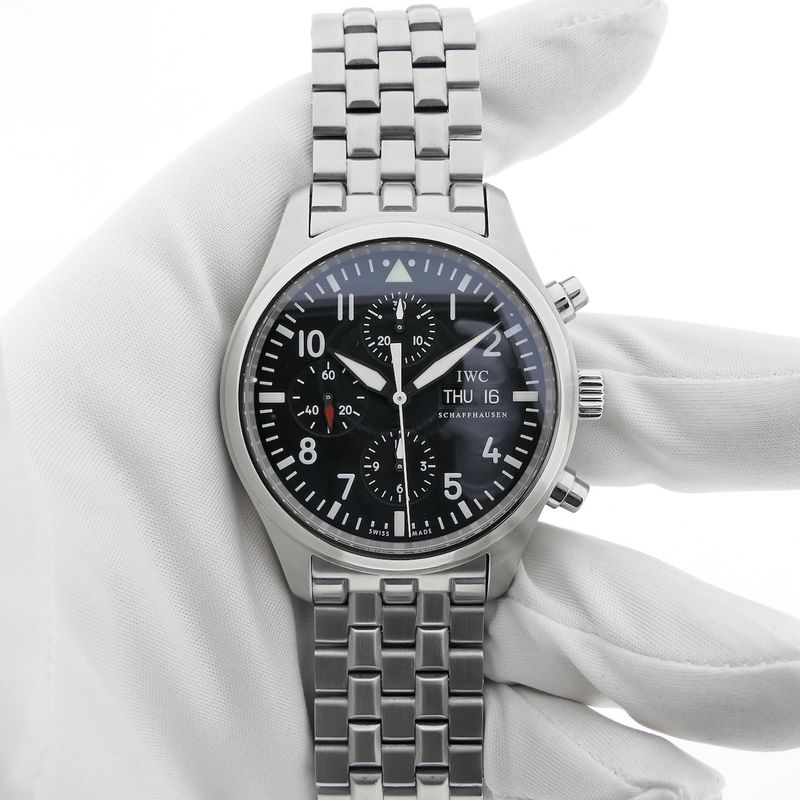 Image 10 of IWC Pilot's Chronograph IW3717; Automatic men's watch