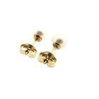 Image 7 of Gold stud earrings with cultured pearl