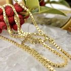 Image 2 of Long gold Venetian link chain