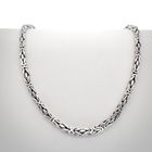 Image 1 of 18-karat white gold king's chain; Byzantine link | 103 cm