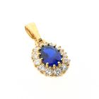 Image 3 of 18K gold pendant with synthetic sapphire and zirconia