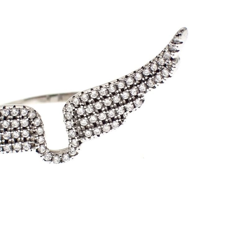 Image 4 of Silver ring with wings and zirconia