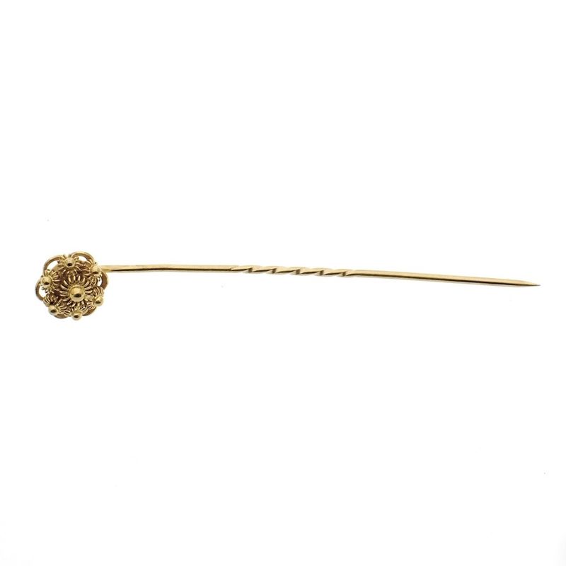 Image 5 of Gold lapel pin, tie pin; Zeeland button