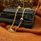 Image 2 of 8K Twisted Link Chain with Beads | 40cm - 42cm