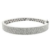 White gold bracelet with diamonds; Size S/M