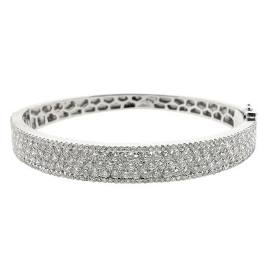 Image 1 of White gold bracelet with diamonds; Size S/M
