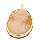 Image 3 of Antique gold pendant with cameo