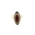 Image 3 of Vintage Gold Ring with Blood Coral