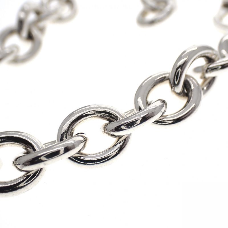 Image 3 of Silver robust anchor link necklace | 42 cm