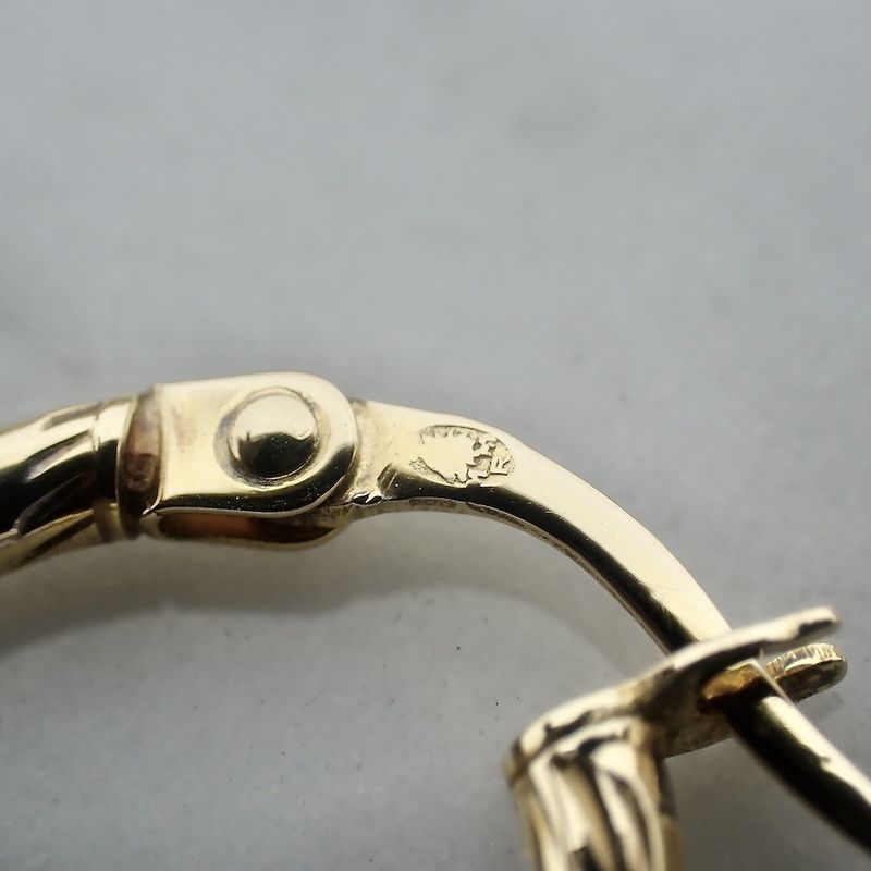 Image 6 of 18K Two-tone gold earrings | Ø 14 mm