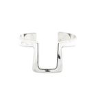 Image 1 of Silver Slave Bracelet with Pattern; Size S/M