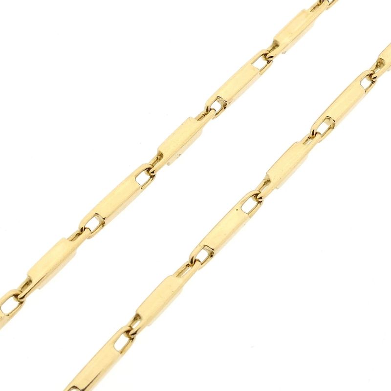 Afbeelding 6 van Gouden schakelketting met staafjes | 42 cm