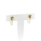 Image 4 of Vintage gold clip-on earrings with diamond; 0.10 ct.