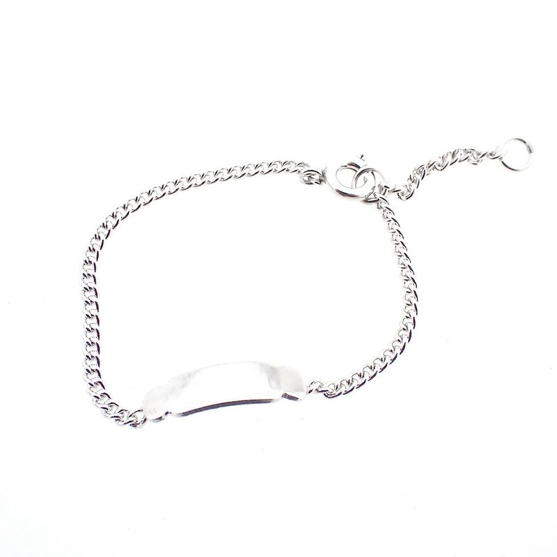 Image 6 of Silver link bracelet with engraving; Children | 11-13 cm