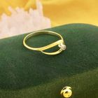 Image 2 of 18 carat gold solitaire ring with diamond | 0.015