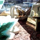 Image 2 of Vintage two-tone gold clip-on earrings