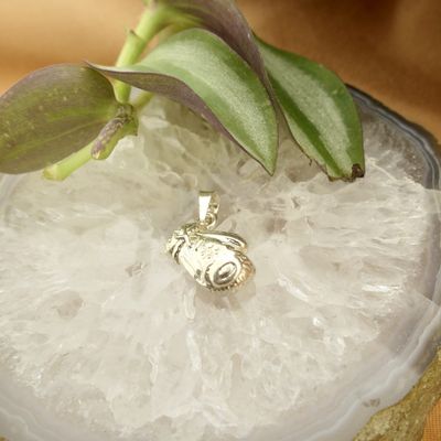 Image 2 of Silver pendant of a boxing glove