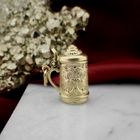 Image 3 of Vintage gold pendant of a mug