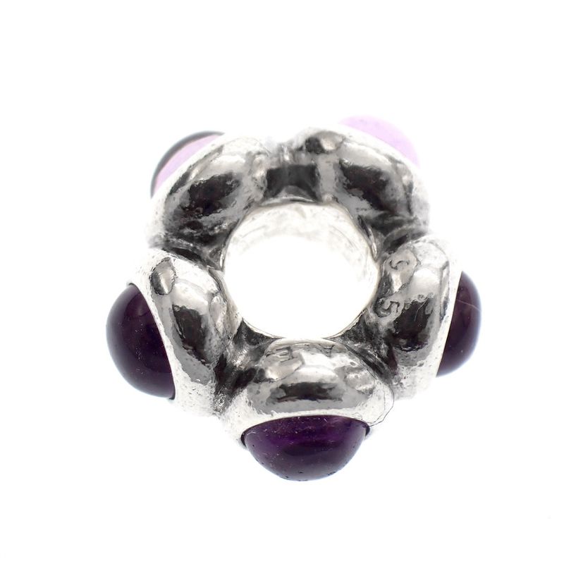 Image 4 of Pandora spacer; Silver; Amethyst