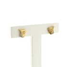 Image 3 of Gold stud earrings with diamond; 0.01 ct.