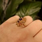 Image 12 of Gold ring with garnet stones | Vintage