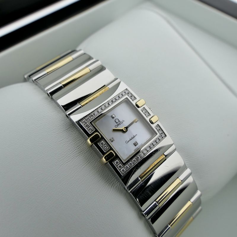 Image 15 of Omega Constellation Quadra 'Half-Bar'; 18k gold/steel women's watch with diamonds