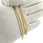 Image 9 of Gold flat gourmet link chain | 41 cm