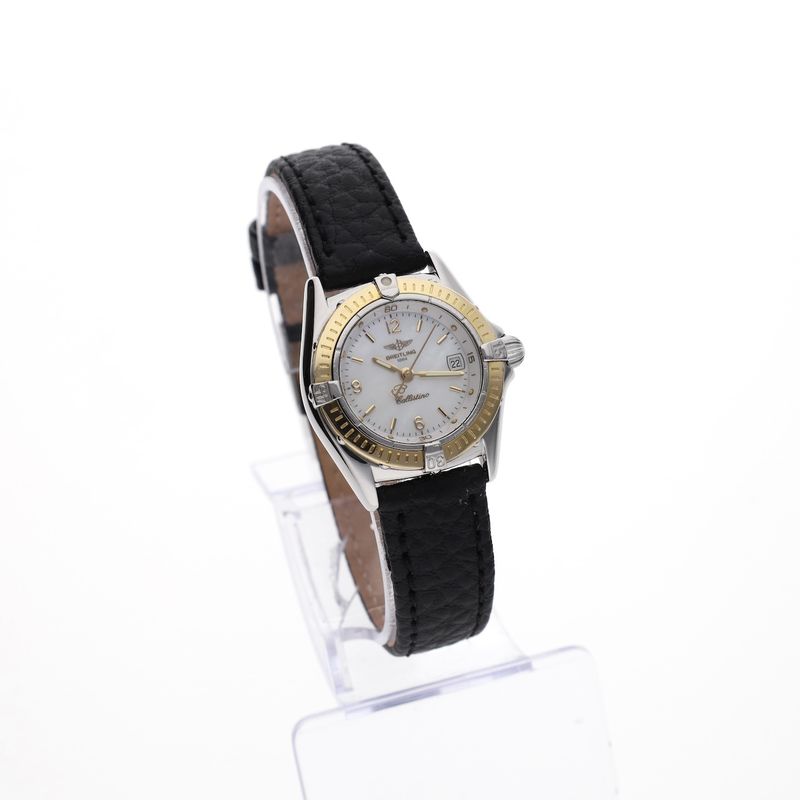 Image 11 of Breitling Callistino 'Mother of Pearl' D52045; 18k gold/steel women's watch
