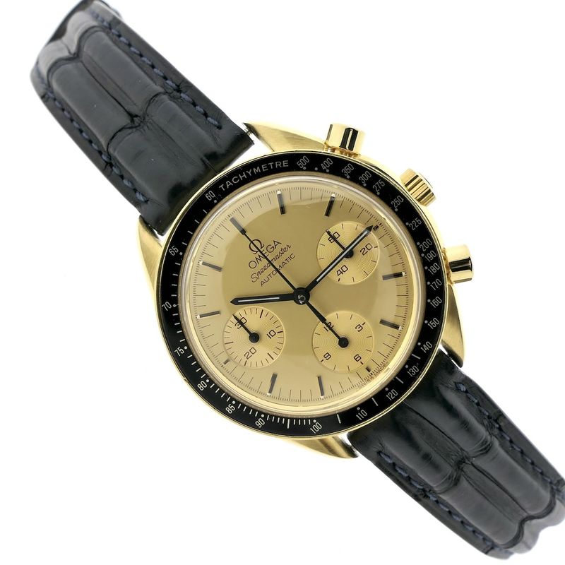 Image 14 of Omega Speedmaster Reduced 175.0032; 18k. gouden chronograaf horloge