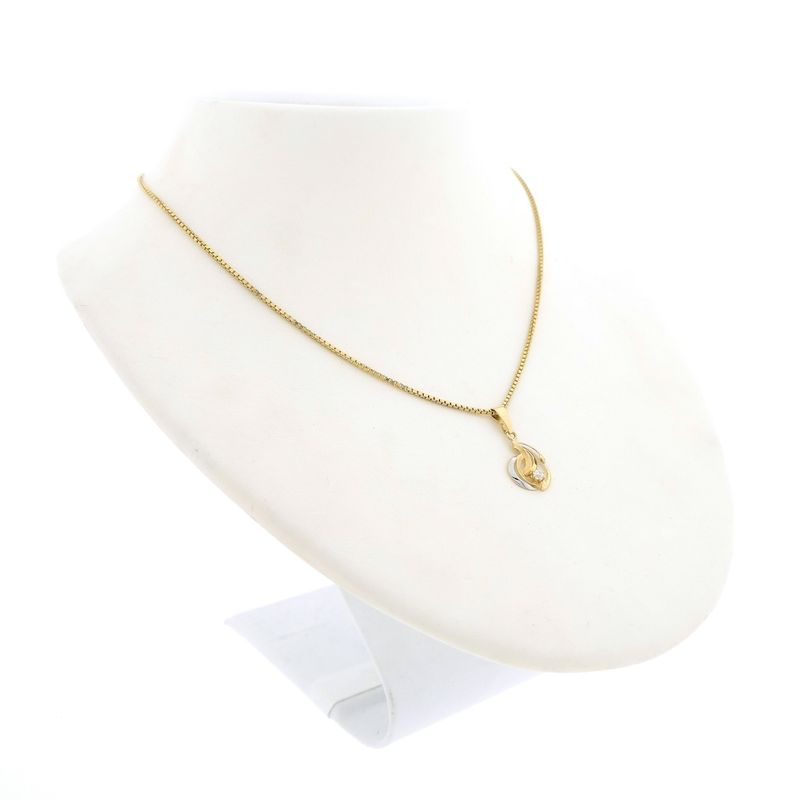 Image 5 of Gold abstract pendant with zirconia