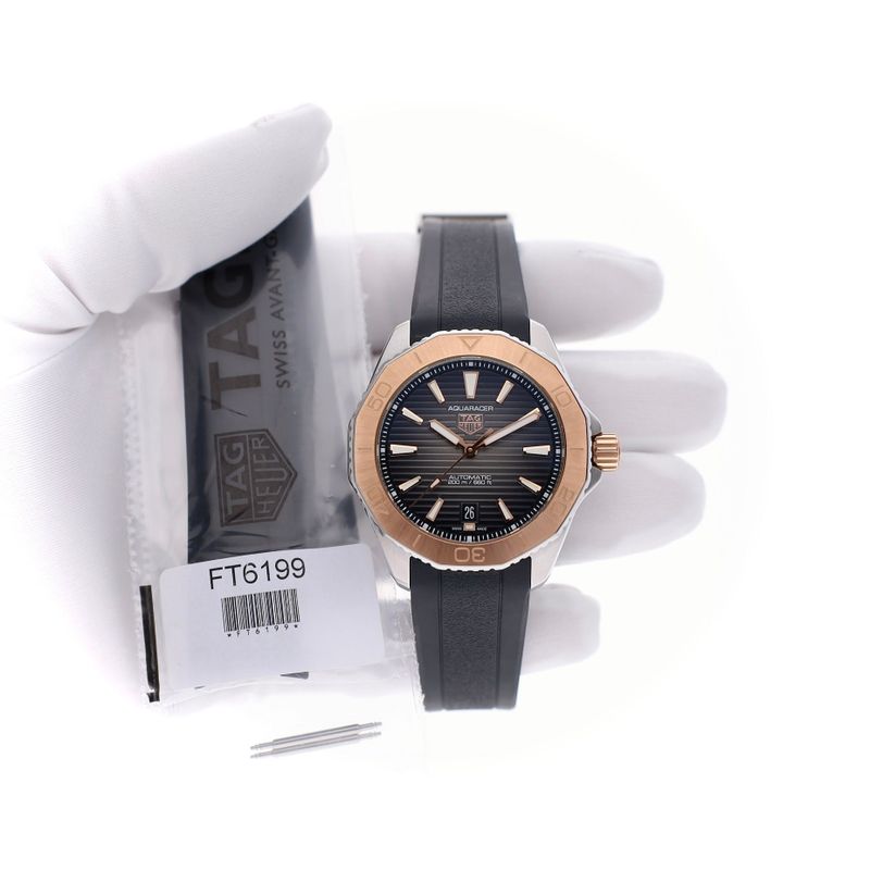 Image 5 of TAG Heuer Aquaracer Professional 200 Date WBP2151.FT6199; Gold/Stainless Steel Men's Watch