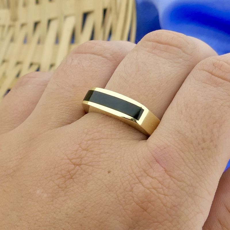 Image 4 of Gold ring with onyx | Men