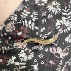Image 10 of Vintage gold brooch of a feather