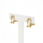 Afbeelding 4 van Gouden oorbellen met gele en witte zirconia