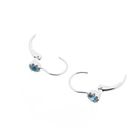 Image 6 of White gold earrings with aquamarine and diamond | 0.09 ct.