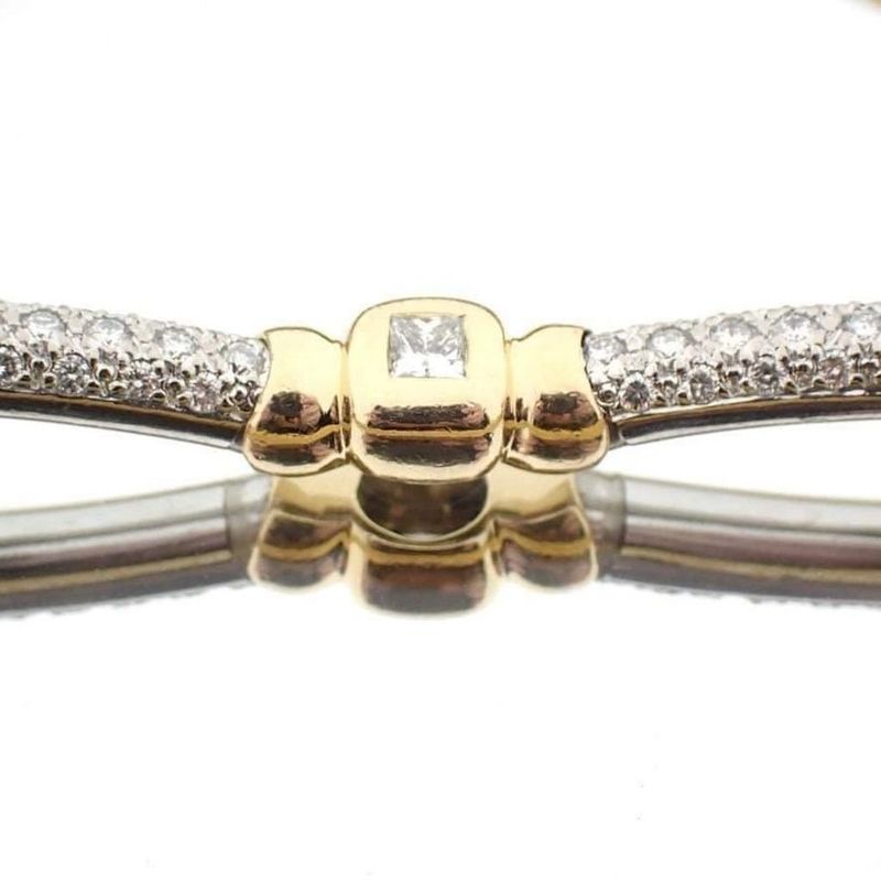Image 13 of Two-tone gold fantasy link bracelet with diamonds; 2.85 ct.