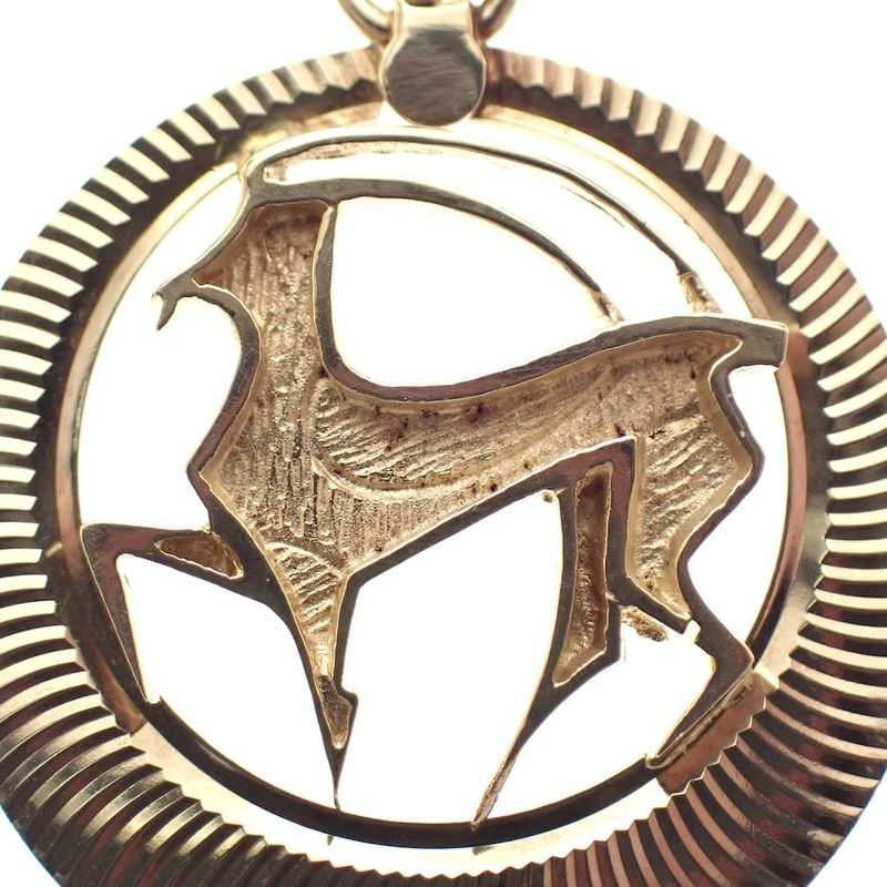 Image 5 of Gold Capricorn pendant
