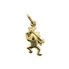 Image 3 of Gold pendant of a frog with an umbrella