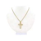 Image 4 of Gold pendant of a cross with zirconia