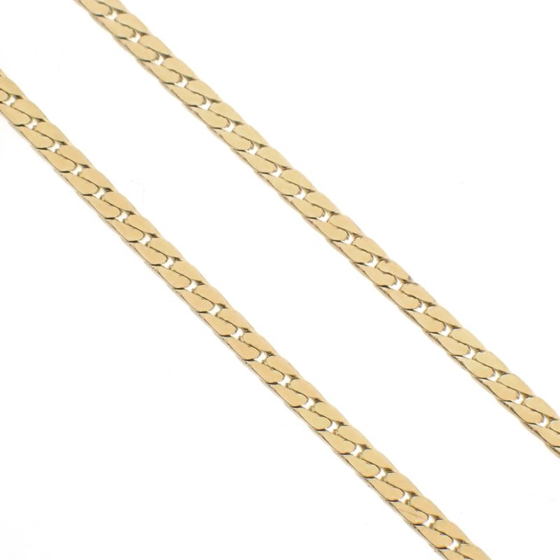 Image 6 of Gold flat gourmet link chain | 42.5 cm