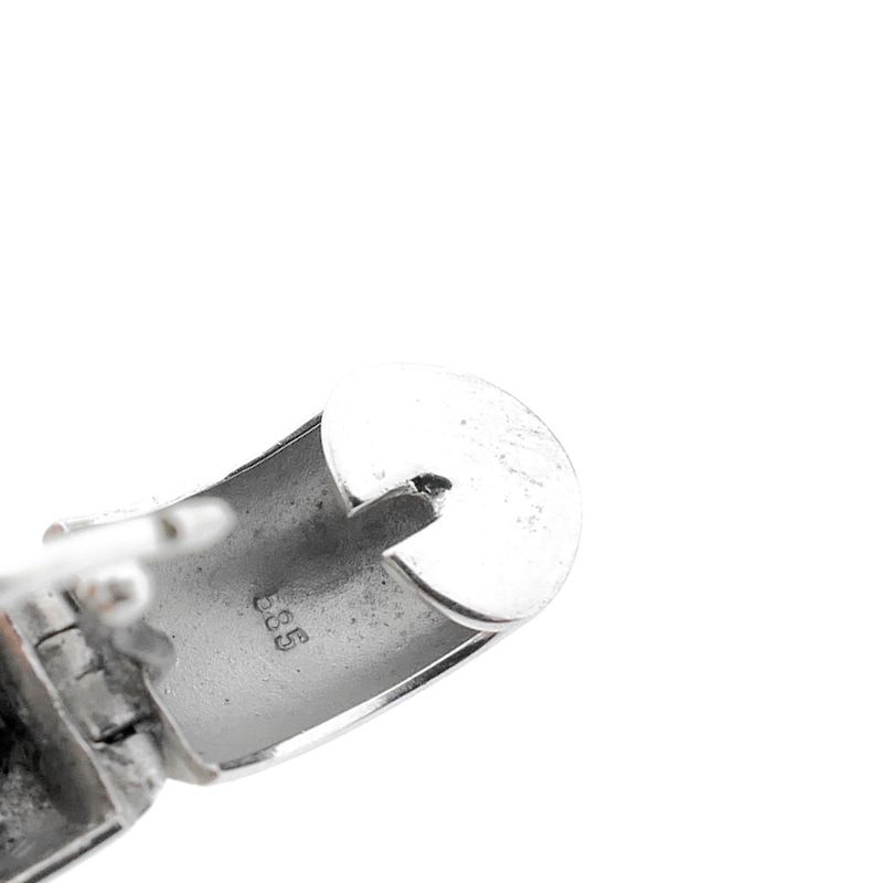 Image 5 of White gold earrings with diamonds; Approx. 0.70 ct.