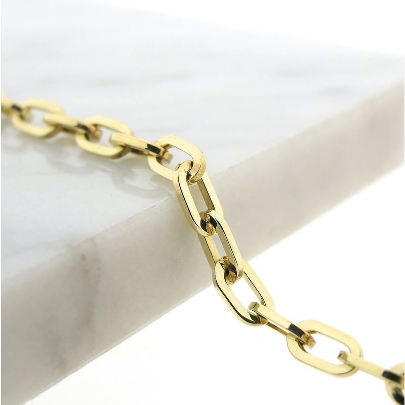 Image 3 of Gold anchor link bracelet | 19.5 cm