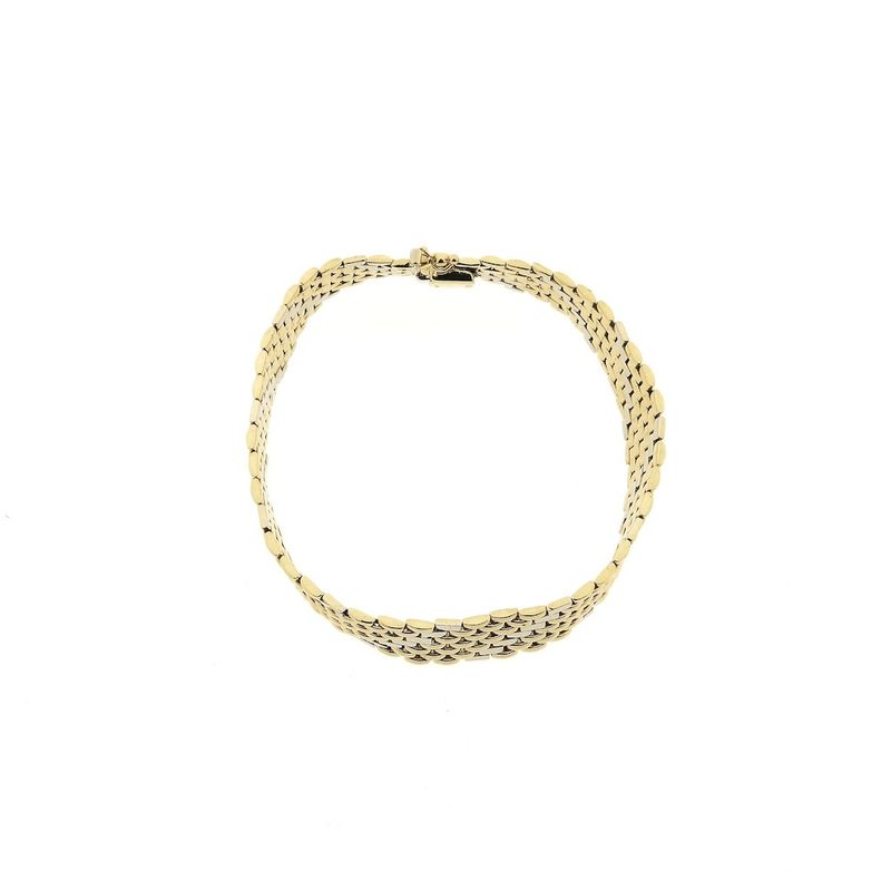 Image 3 of Vintage two-tone gold panther link bracelet