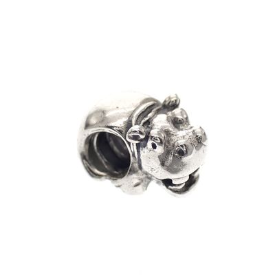 Image 1 of Pandora charm; Silver; Hippo