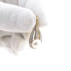 Afbeelding 12 van 9 Karaat hanger met barokparel en diamanten; 0,05 ct.