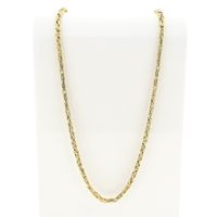 Gold square king link necklace